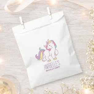 Rainbow Unicorn Girls Birthday Party Favour Bags