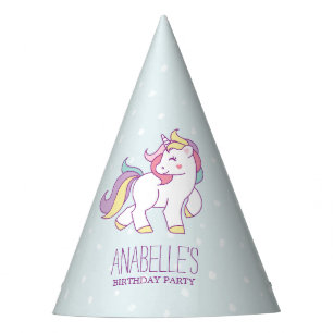 Rainbow Unicorn Girls Birthday Party Party Hat
