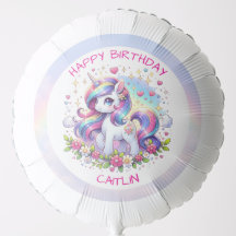 Rainbow Unicorn Girl's Birthday Party Personalised