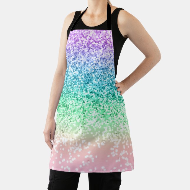 Rainbow Unicorn Glitter 4 Apron (Insitu)