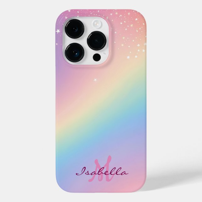 Rainbow Unicorn Glitter Case-Mate iPhone Case (Back)