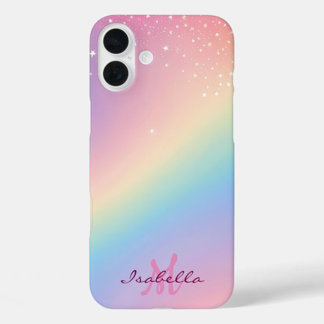 Rainbow Unicorn Glitter Case-Mate iPhone Case (Back)