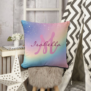 Rainbow Unicorn Glitter Cushion