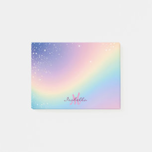 Rainbow Unicorn Glitter Post-it Notes