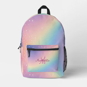 Rainbow Unicorn Glitter Printed Backpack