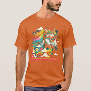 Rainbow Unicorn Grandmother T-Shirt