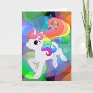 Rainbow Unicorn Greeting Card