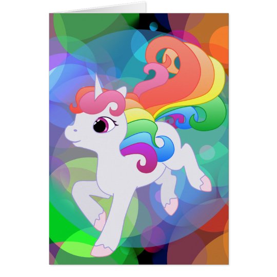Rainbow Unicorn Greeting Card