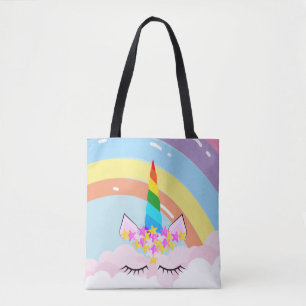 Rainbow Unicorn in the Sky Toddler Tote Bag