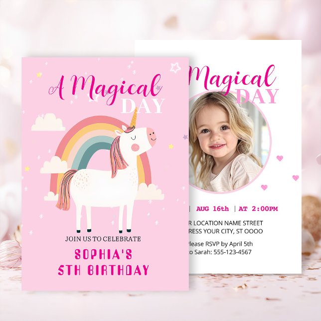 Rainbow Unicorn Invitation (Creator Uploaded)