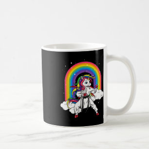 Rainbow Unicorn Karate Taekwondo Mma Judo Kids Gir Coffee Mug
