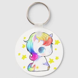 Rainbow Unicorn Key Ring