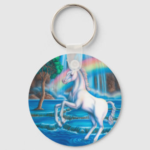 Rainbow Unicorn Key Ring