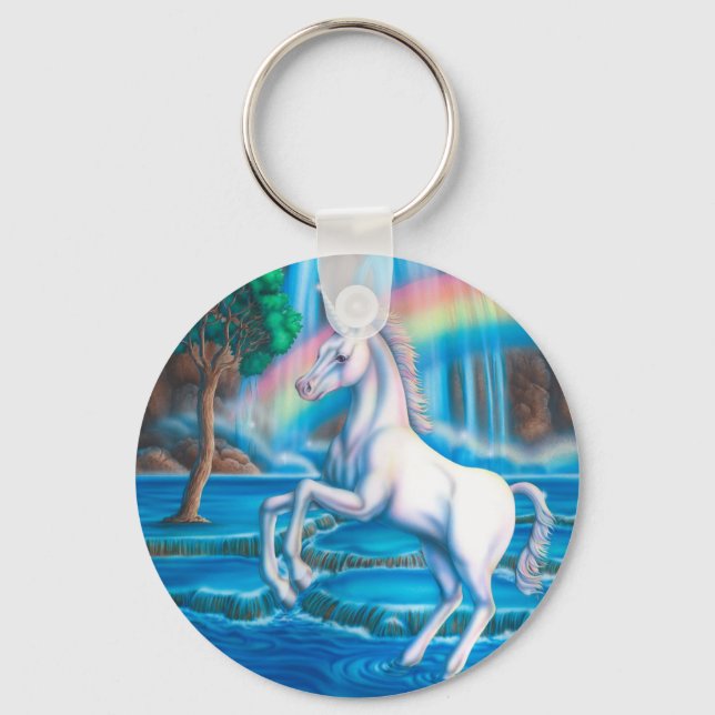 Rainbow Unicorn Key Ring (Front)