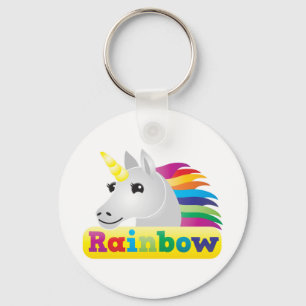 Rainbow Unicorn Key Ring