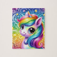 Rainbow unicorn kids puzzle