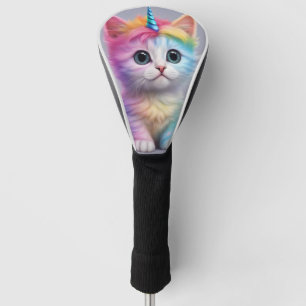 Rainbow Unicorn Kitten Golf Head Cover