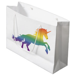 Rainbow Unicorn lgbt Large Gift Bag