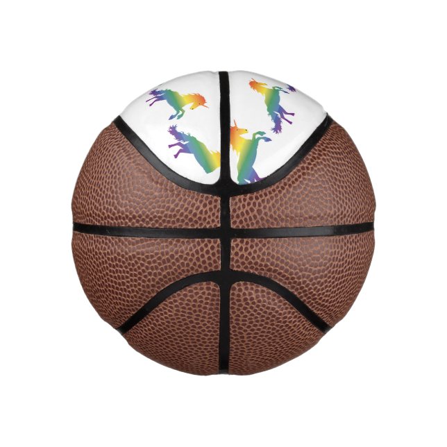 Rainbow Unicorn lgbt Mini Basketball (Right)