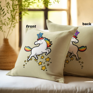 Rainbow Unicorn Meeple Board Game Lover Cushion