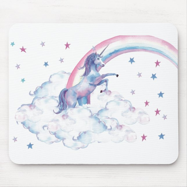 Rainbow Unicorn Mouse Mat (Front)