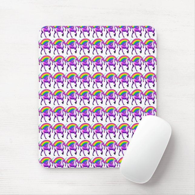 Rainbow unicorn  mouse mat (With Mouse)