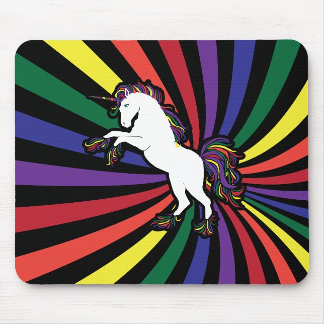 Rainbow Unicorn Mouse Mat (Front)