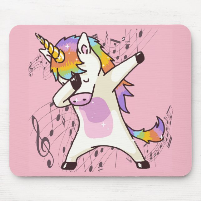 Rainbow Unicorn Mouse Mat (Front)