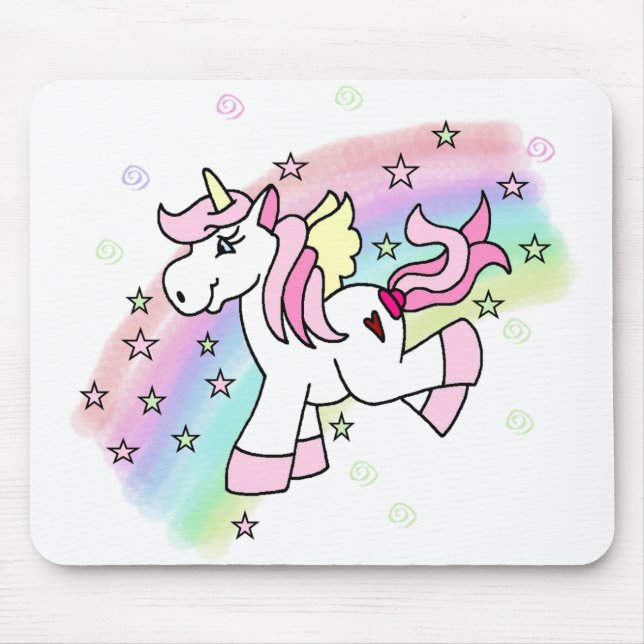 Rainbow Unicorn Mouse Mat (Front)