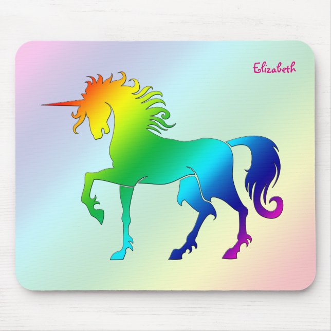 Rainbow Unicorn Mousepad (Front)
