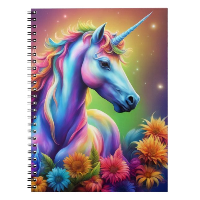 Rainbow Unicorn Notebook  (Front)