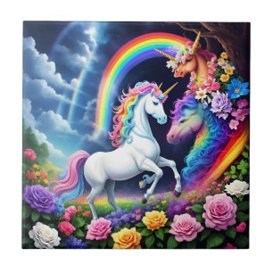 Rainbow Unicorn One Tile