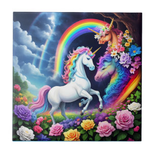 Rainbow Unicorn One Tile