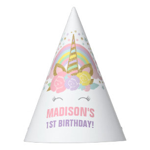 Rainbow Unicorn Party Hat Unicorn Birthday Party