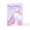 Rainbow Unicorn Personalised Age Purple Birthday