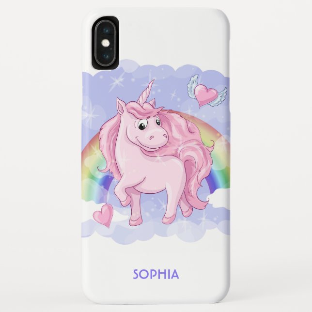 Rainbow Unicorn Personalised Name Case-Mate iPhone Case (Back)