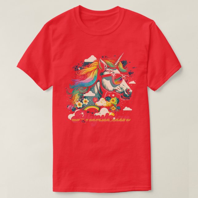 Rainbow Unicorn Physician T-Shirt (Design Front)