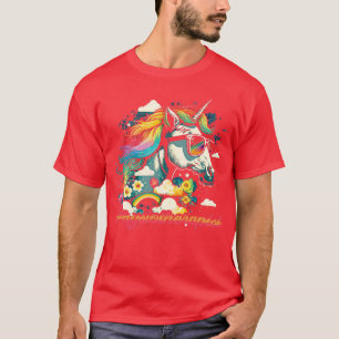 Rainbow Unicorn Physiotherapist T-Shirt