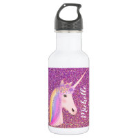 Rainbow Unicorn Pink Gold Glitter Sparkle Girls