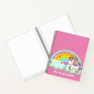 Rainbow Unicorn Pink Sketch book