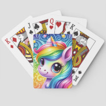 Rainbow unicorn playing cards
