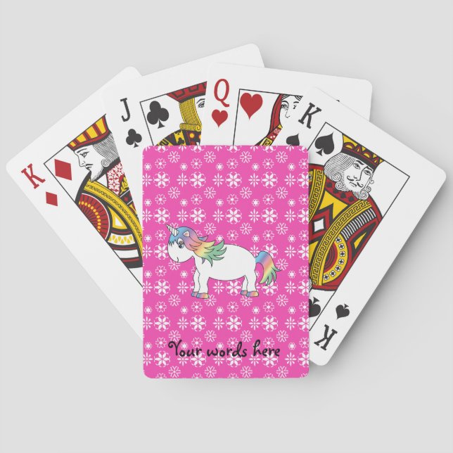 Rainbow unicorn playing cards (Back)