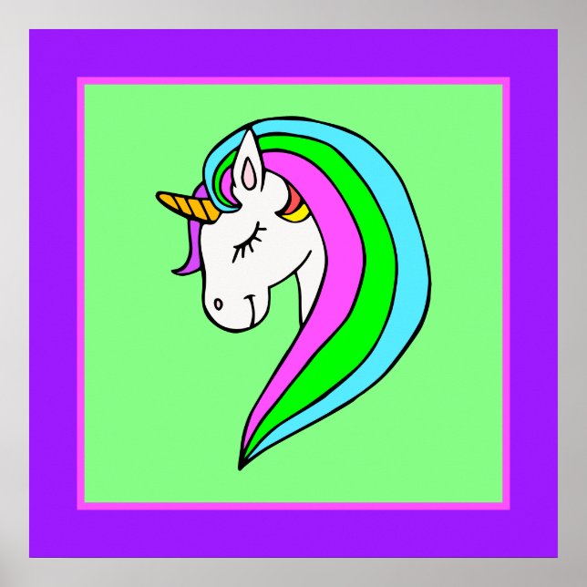 Rainbow Unicorn Poster (Front)