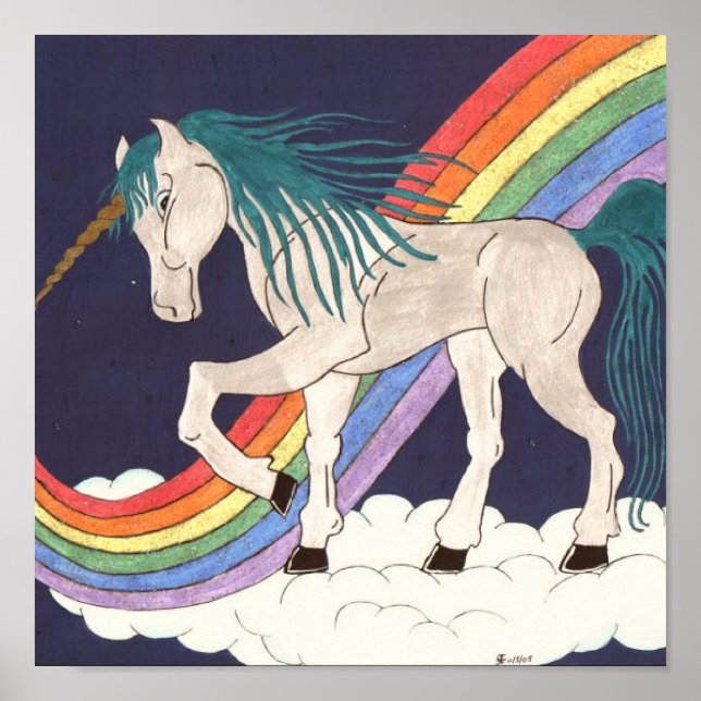 Rainbow Unicorn Poster (Front)