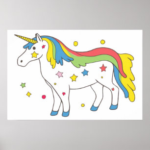 Rainbow unicorn Poster