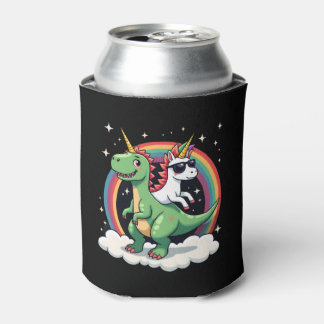 Rainbow Unicorn Riding T rex - Dinosaur Boys Girls Can Cooler