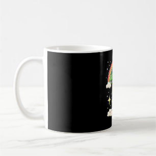 Rainbow Unicorn Riding T rex - Dinosaur Boys Girls Coffee Mug