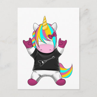 Rainbow Unicorn Rocker Postcard