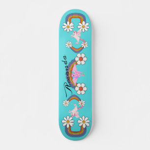 rainbow unicorn skateboard