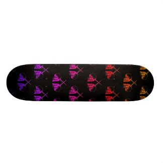 Rainbow Unicorn Skulls Skateboard